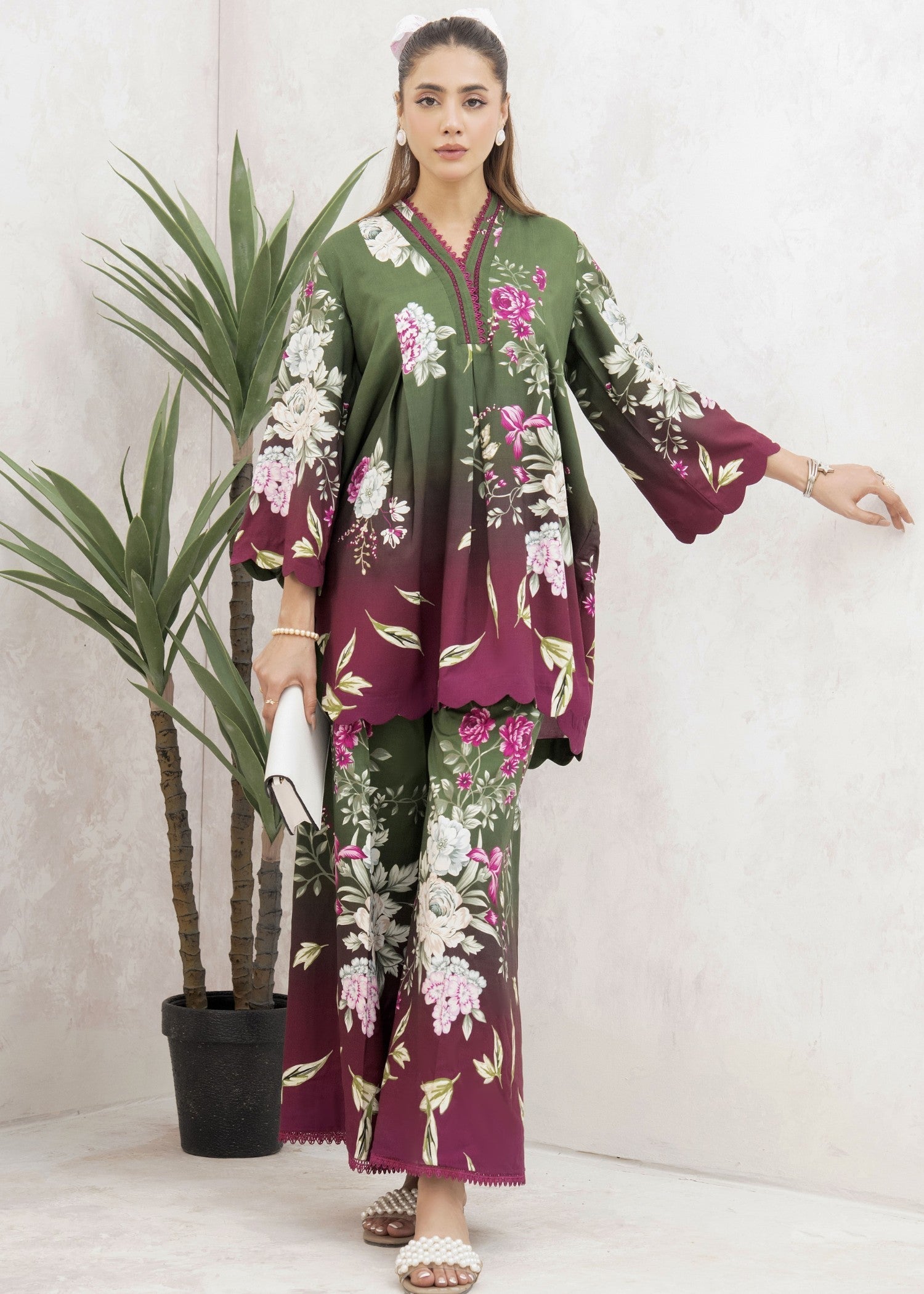 linen Co ord Sets in Pistachio green