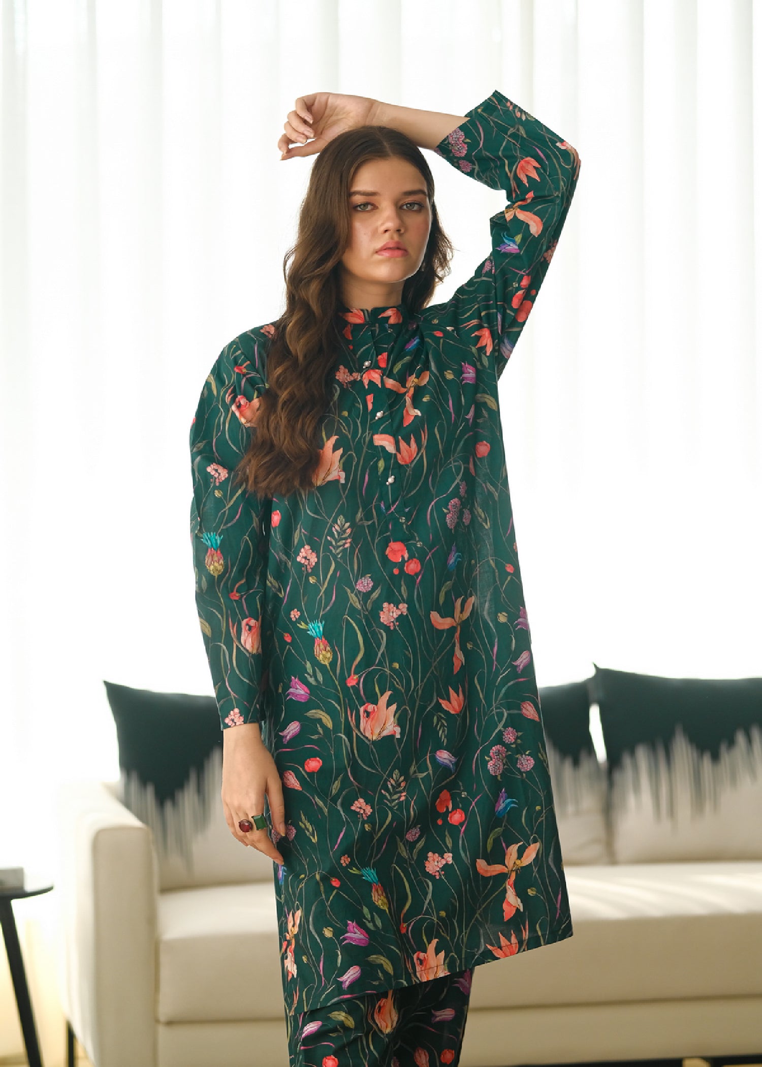 lawn Co Ord Sets in Forest green