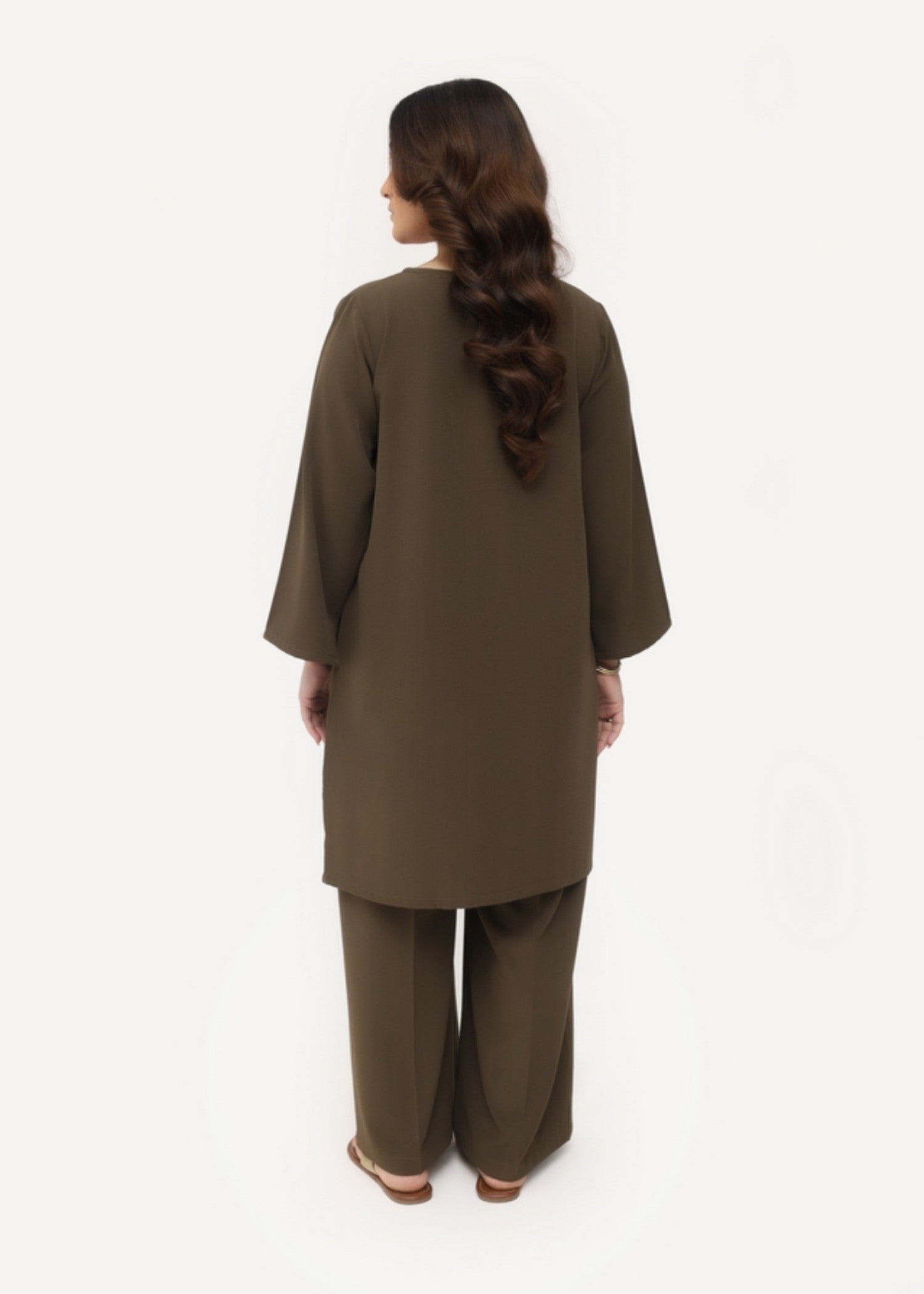 georgette Co Ord Sets in Mocha brown