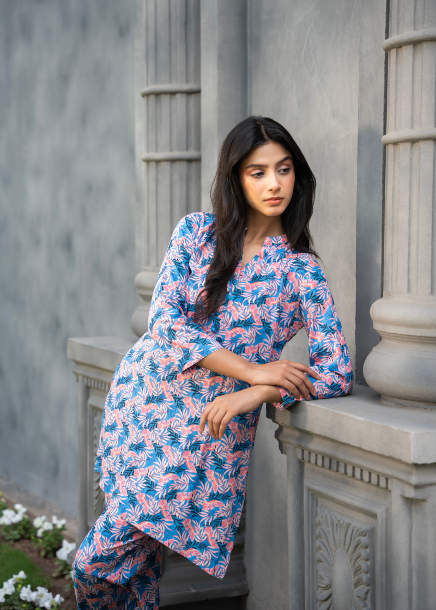 linen Co Ord Sets in Sky blue