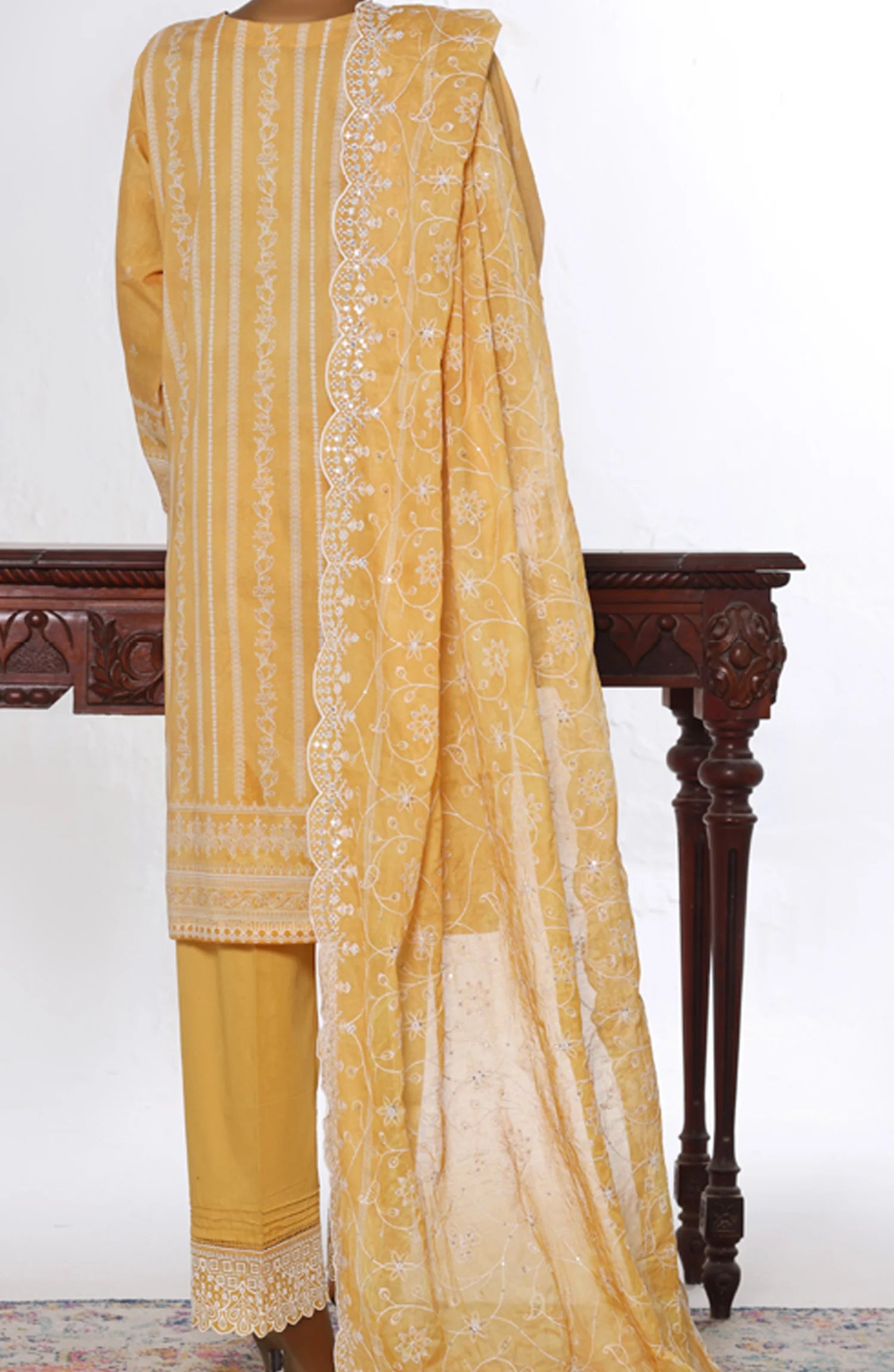 RTW White & White Embroidered Lawn – 8