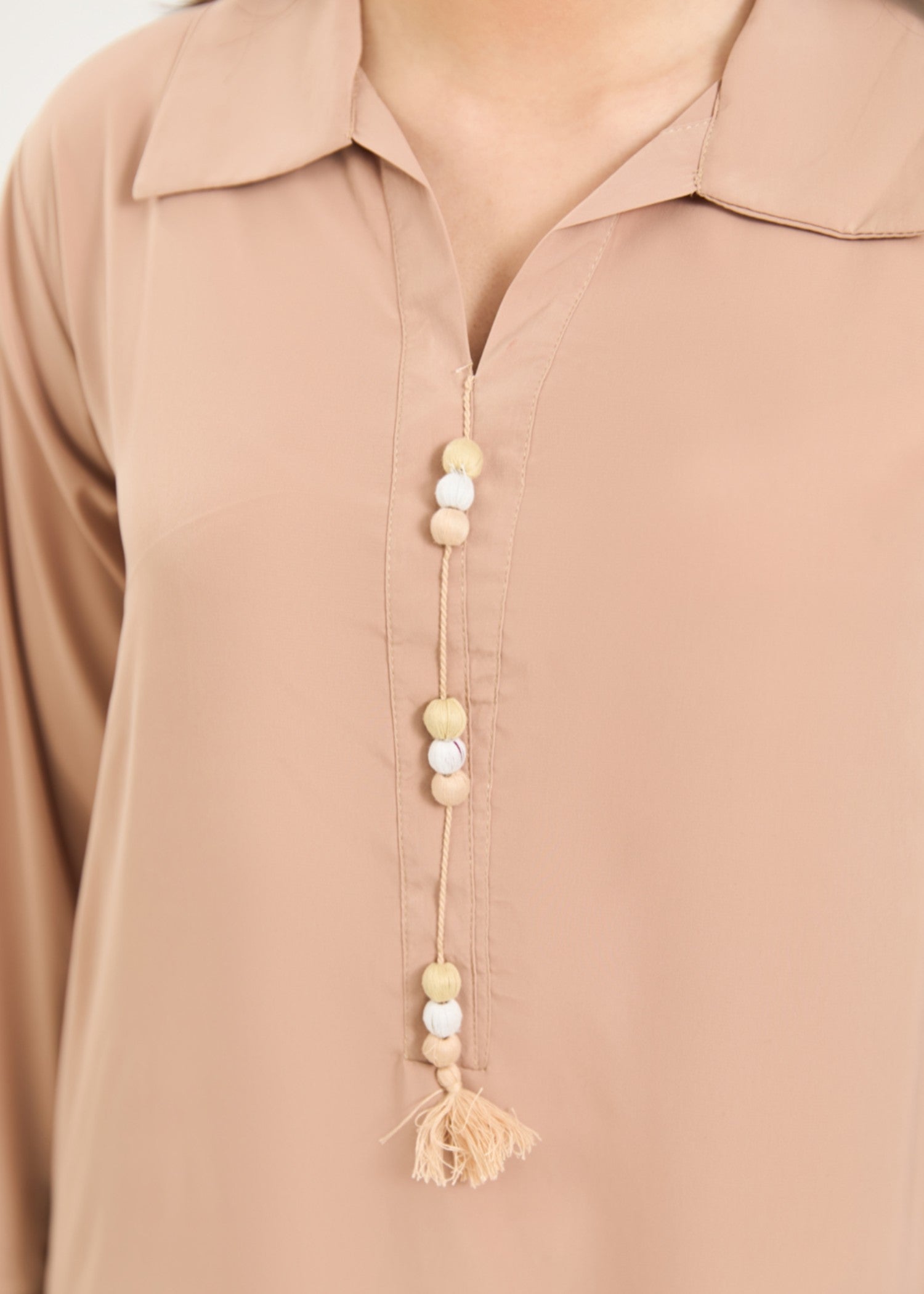 poly silk Co Ord Sets in Tan brown