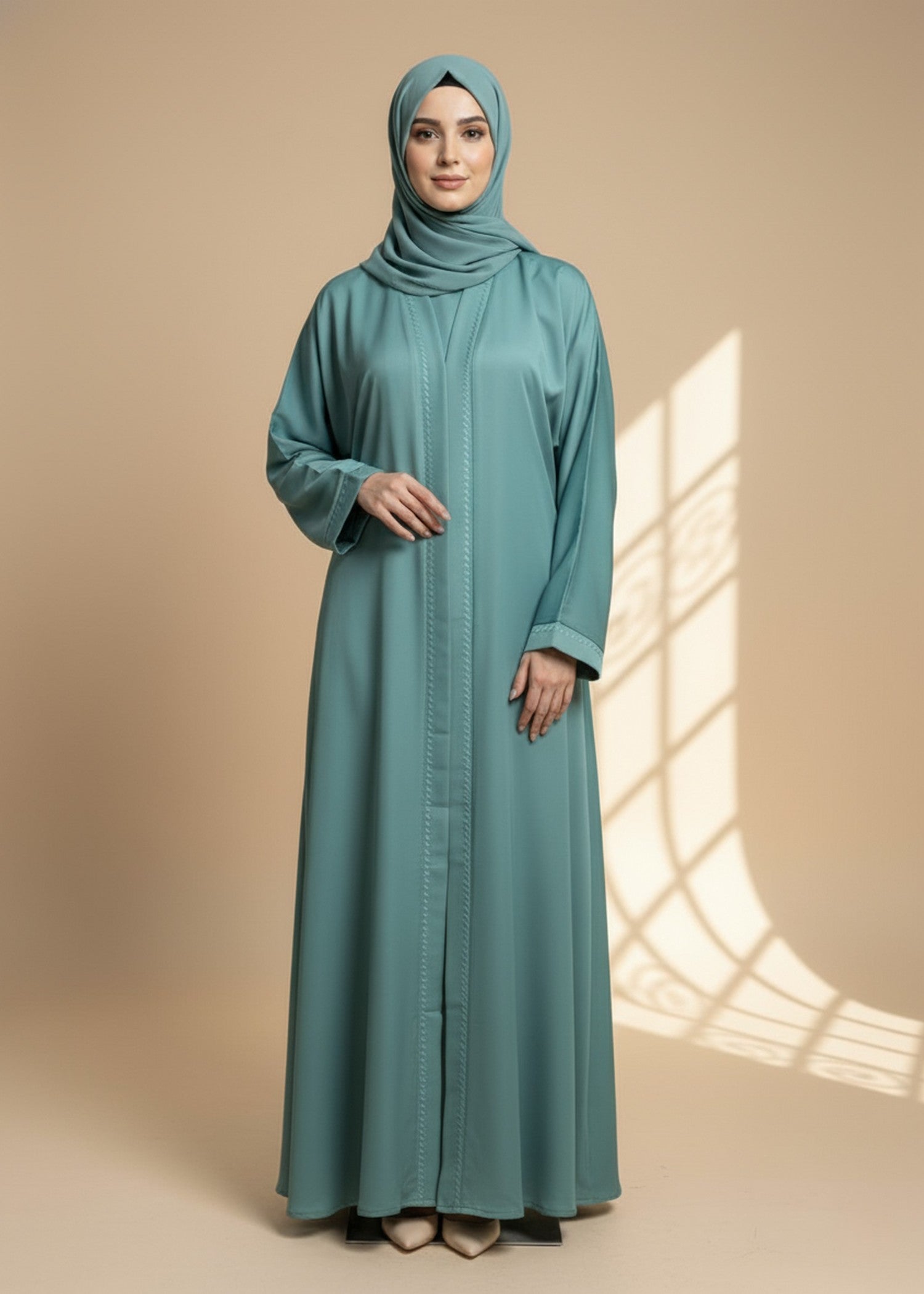nidha Abaya in Turquoise