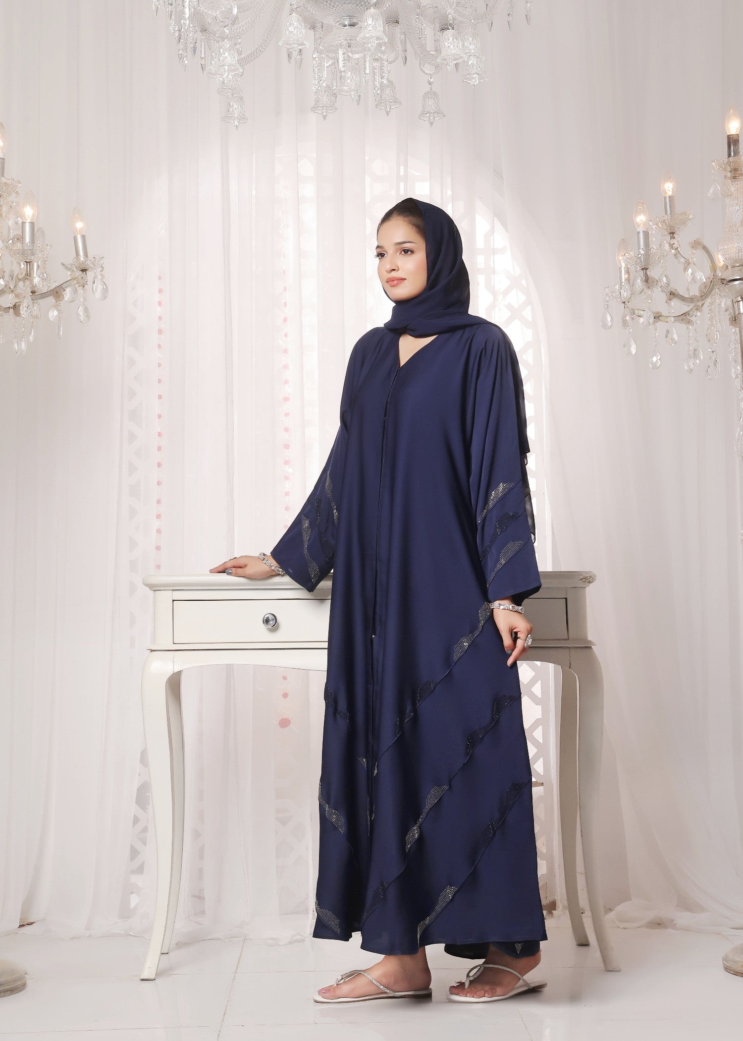 nidha Abaya in Dark blue