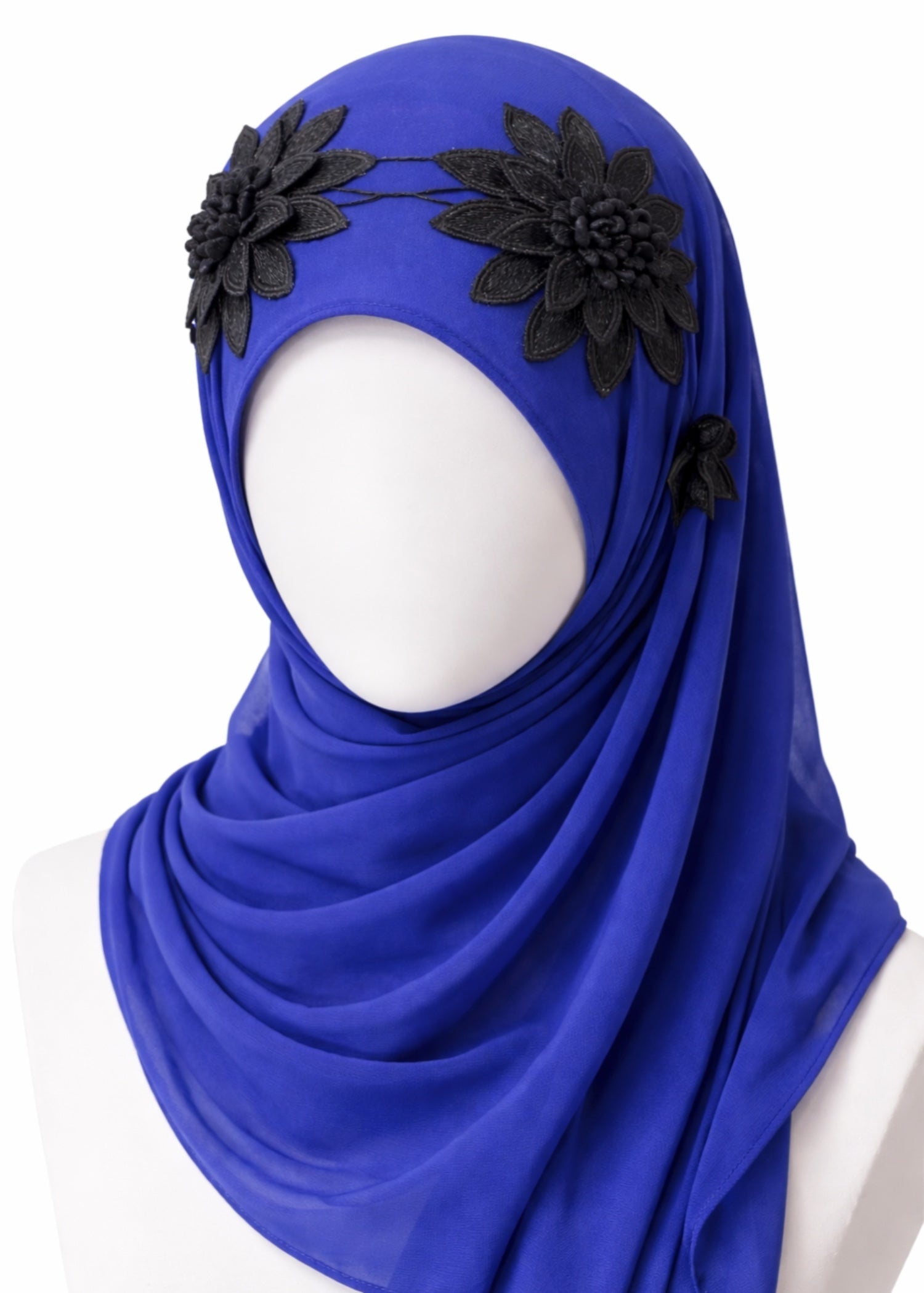 chiffon Hijab in Royal blue
