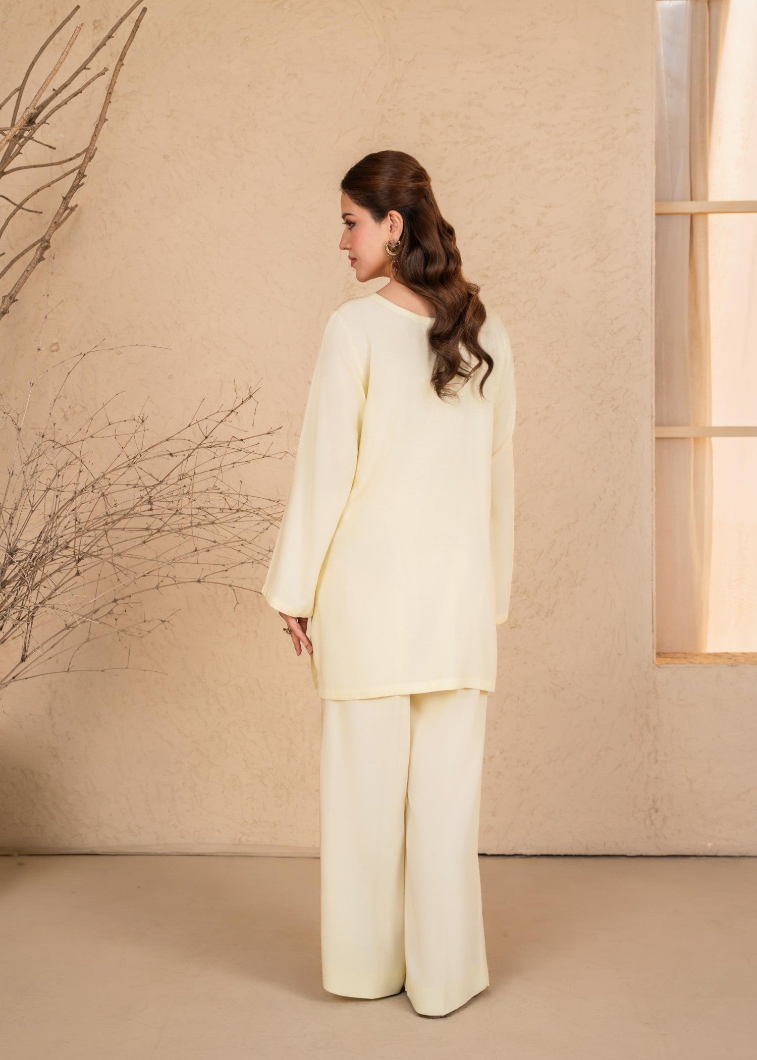 viscose linen Co Ord Sets in Cream