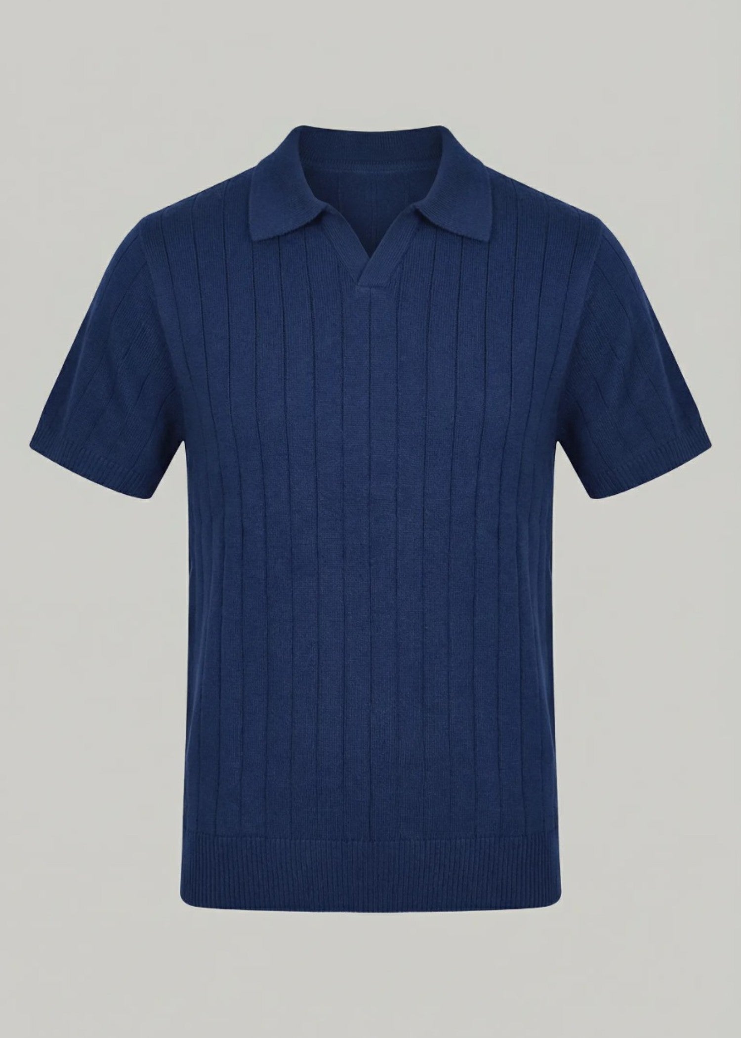 cotton jersey Polo Shirt in Navy blue by Level