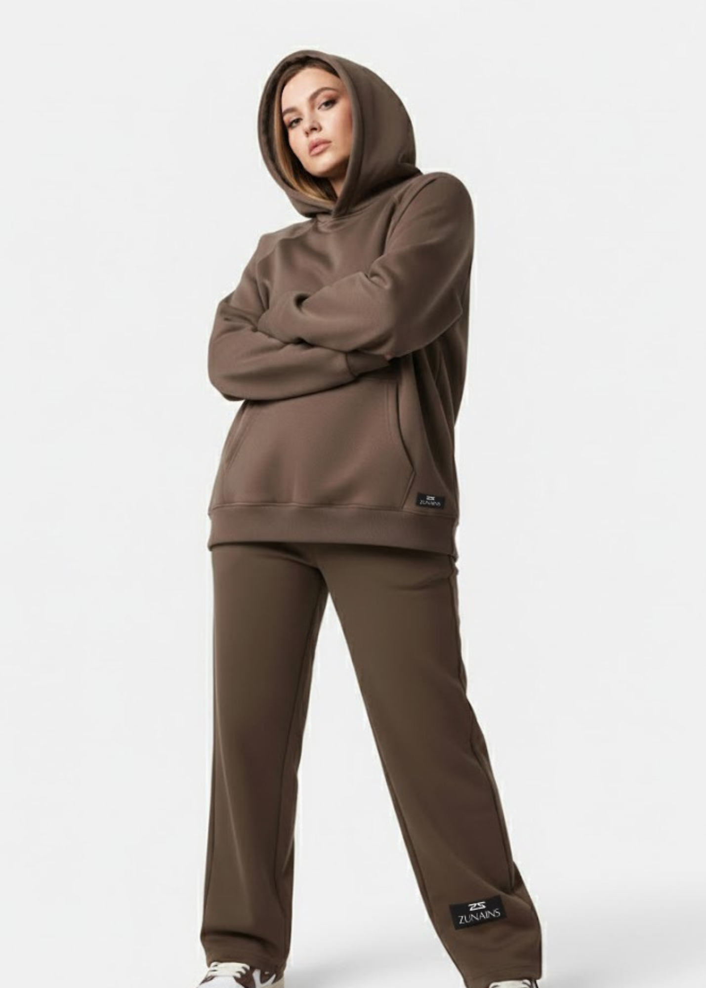 cotton Hoodie in Hazelwood brown