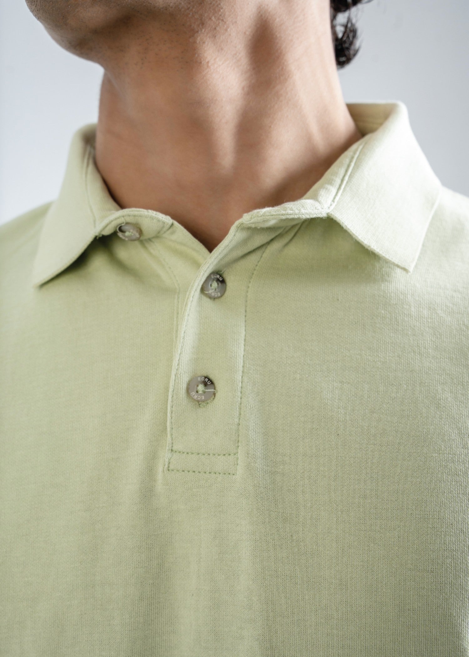 cotton Polo Shirt in Pastel green