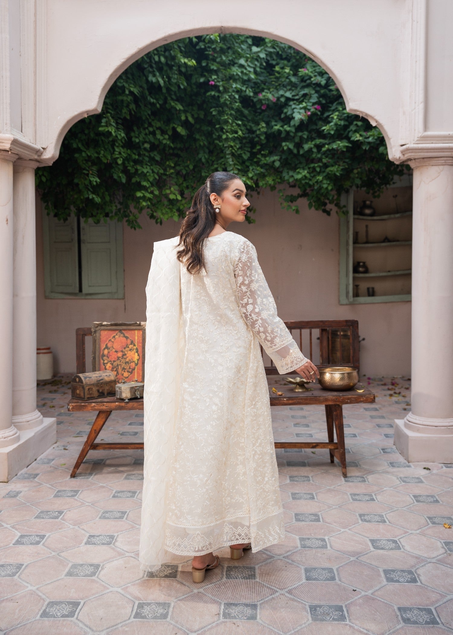 organza Maxi in Off-white
