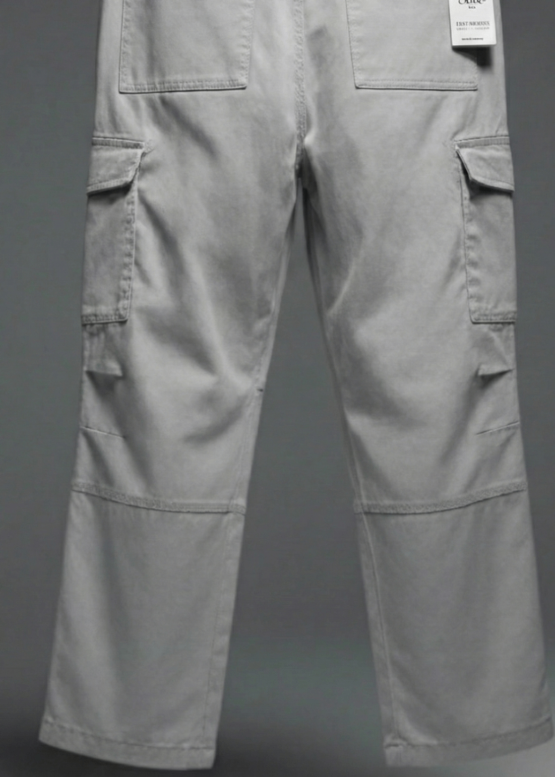 twill cotton Pants in Light grey