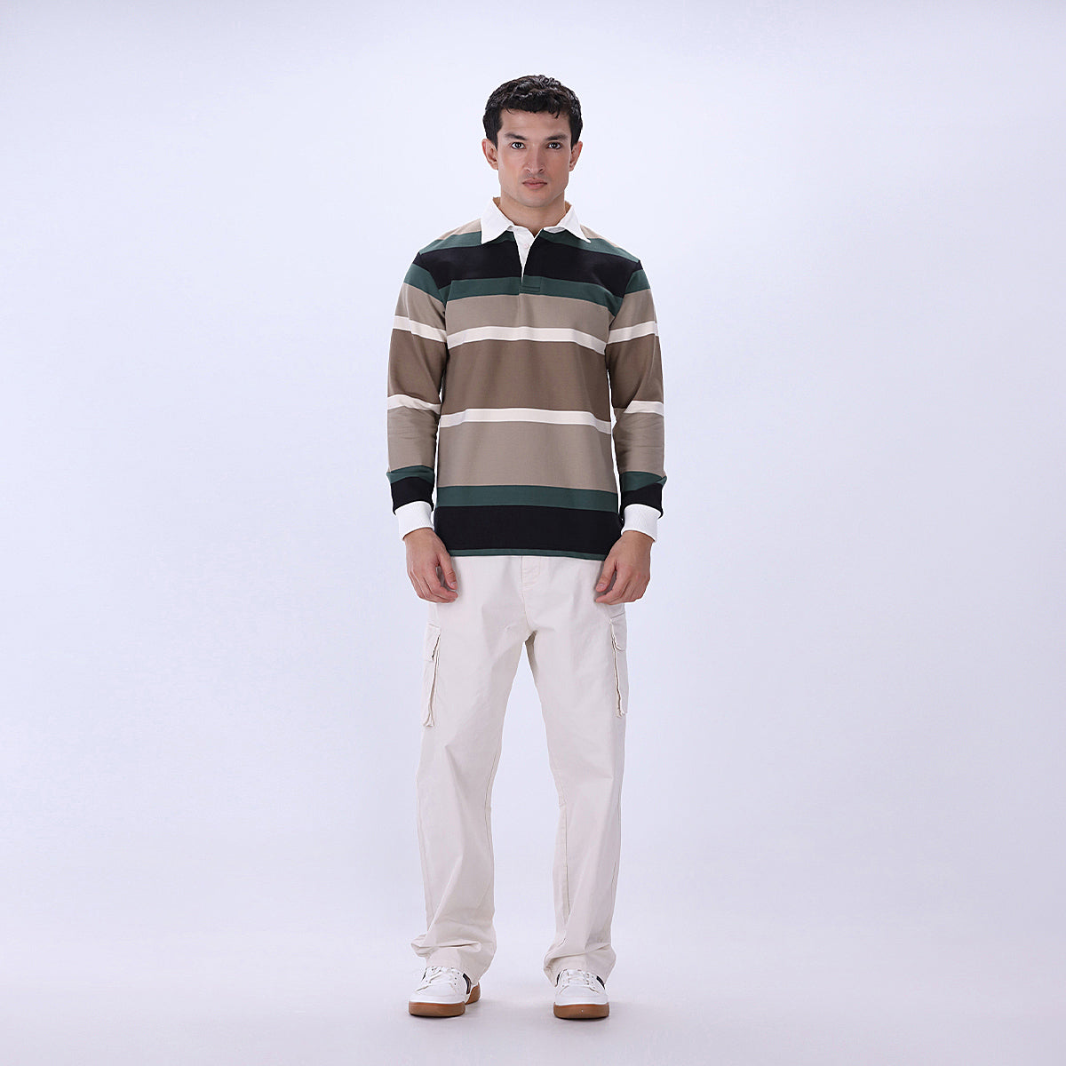 cotton dobby Polo Shirt in Multi