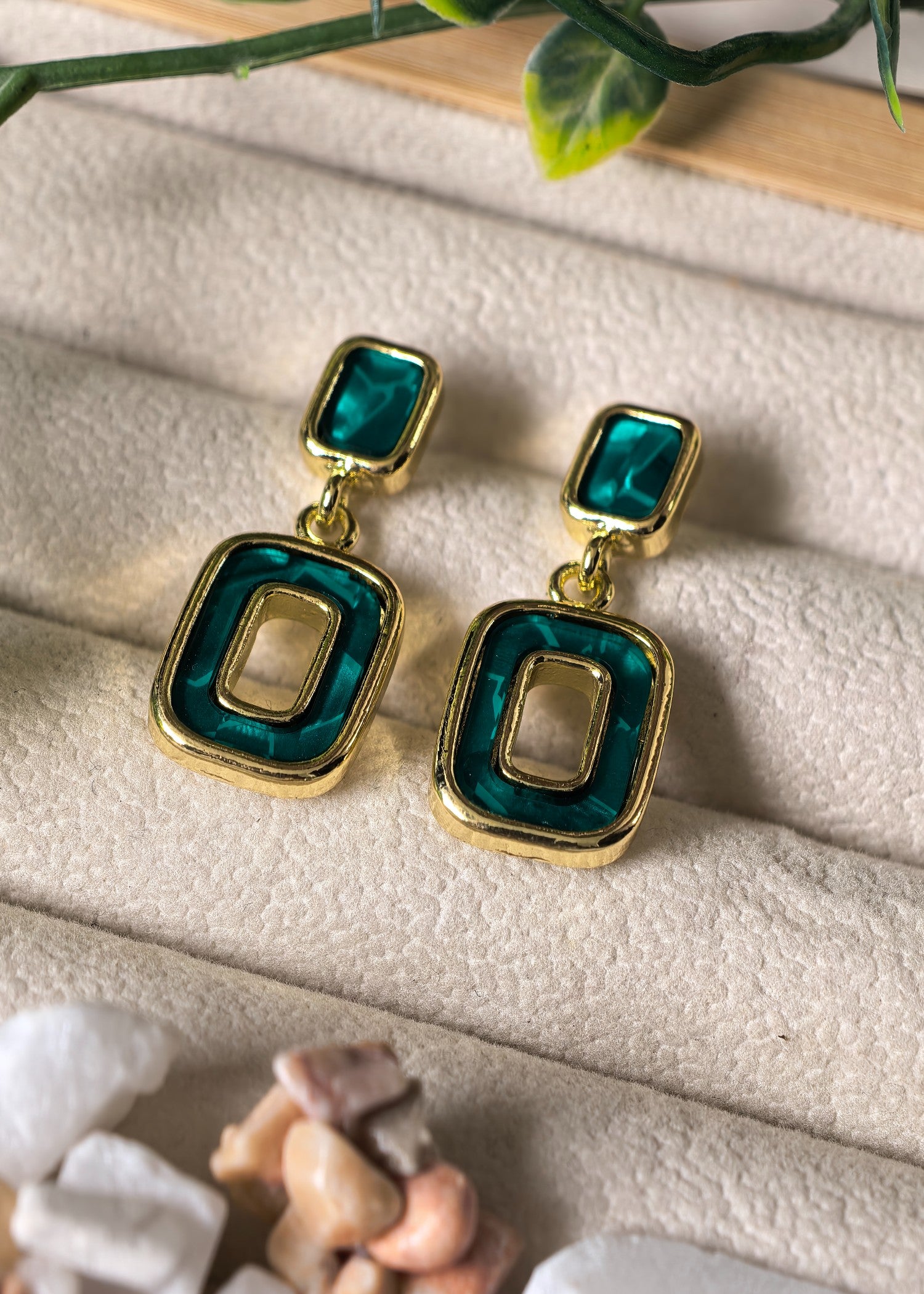 Earrings in Sea green Color by - Trendy Women Earrings FQT0592