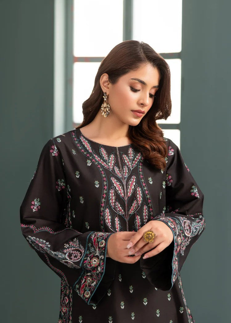 poplin Kurta Set in Black