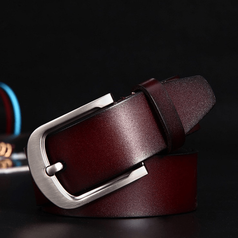 Korean Version of the Trend of Casual Retro Pants Pure Cowhide Leather Belt