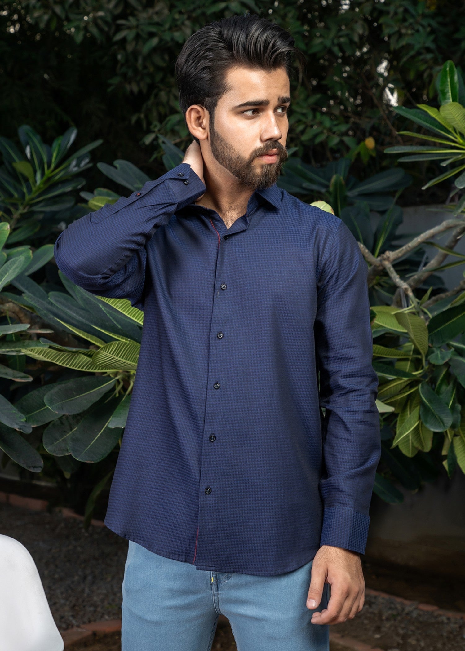 cotton Casual Shirt in Ink