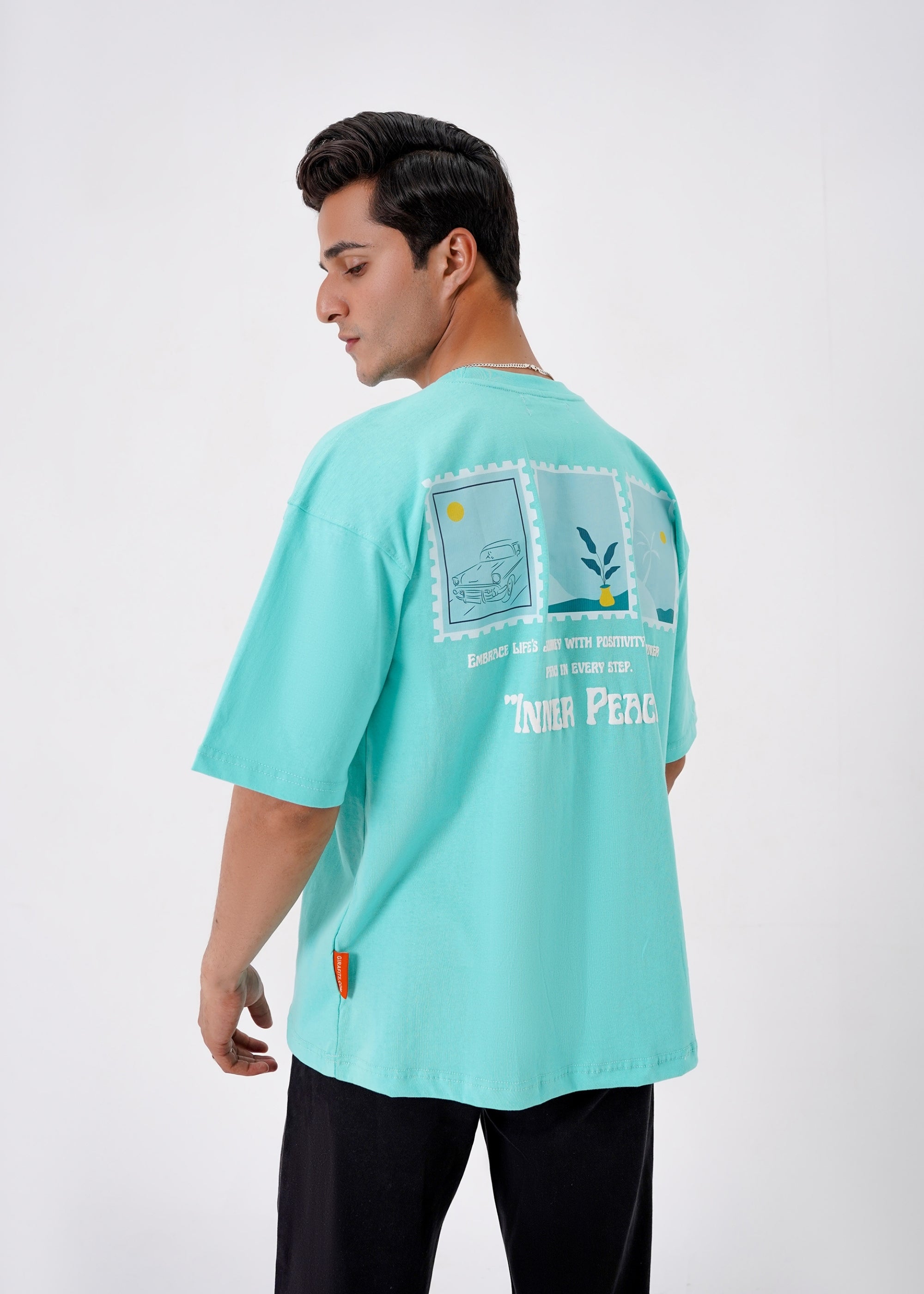 cotton T Shirt in Aquamarine