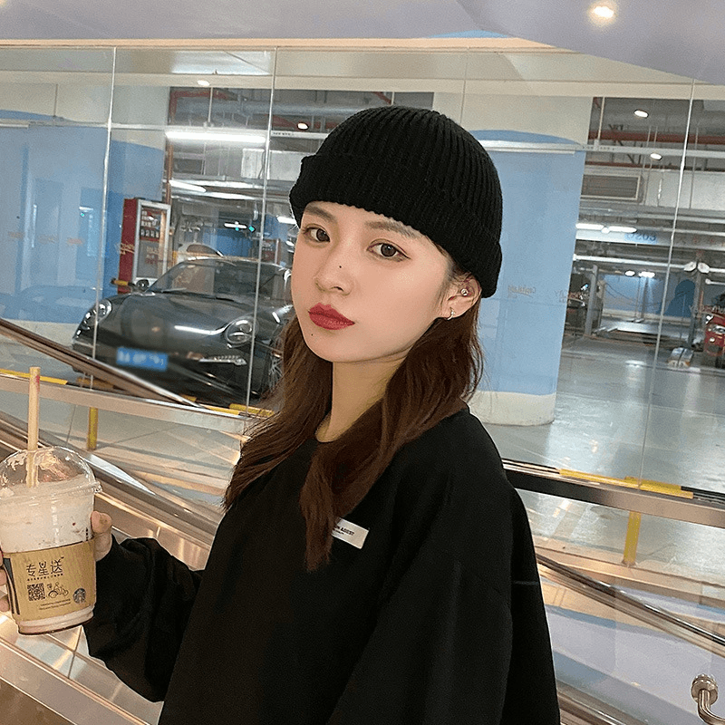 Retro Dome Warm Short Woolen Toe Hat