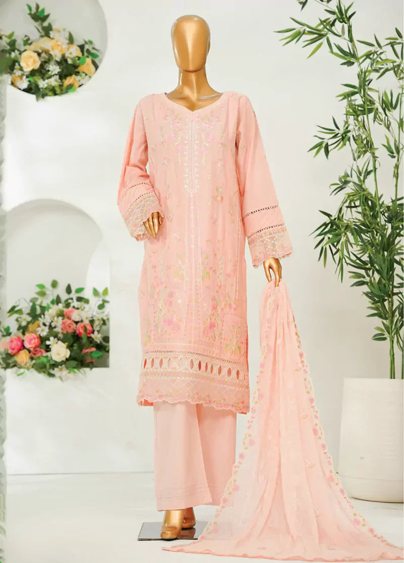 Stitched Luxury Lawn D- 6