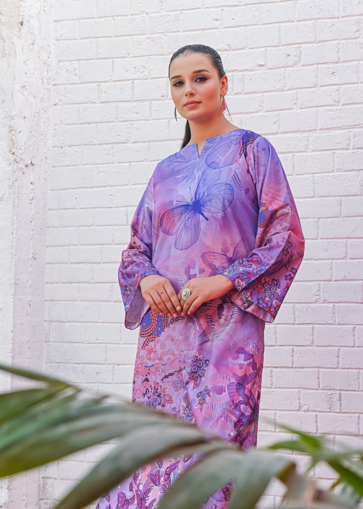 silk Co Ord Sets in Lilac, bright lavender