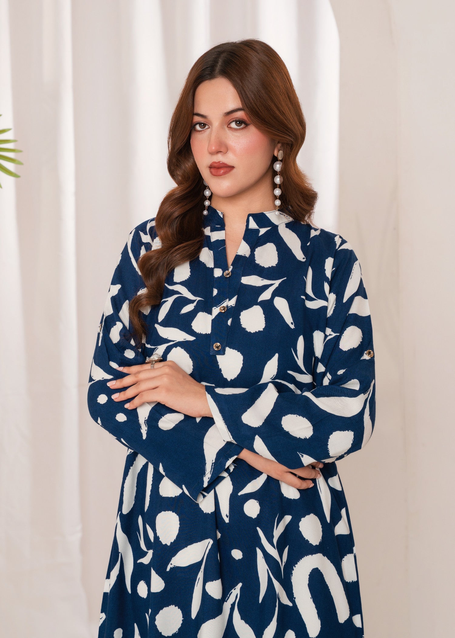 linen Tunic in Blue