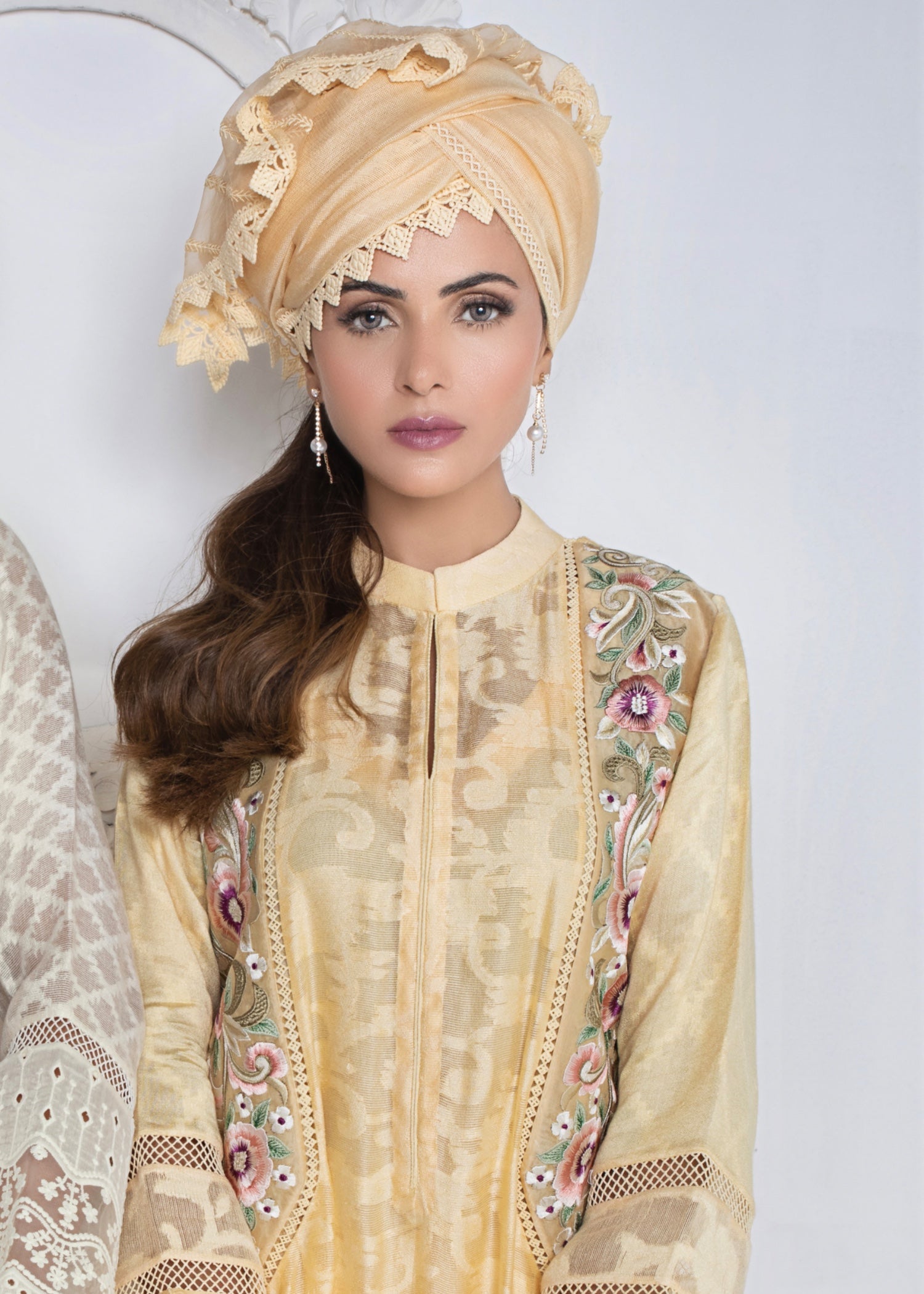 khaddi net Kurti in Mellow yellow