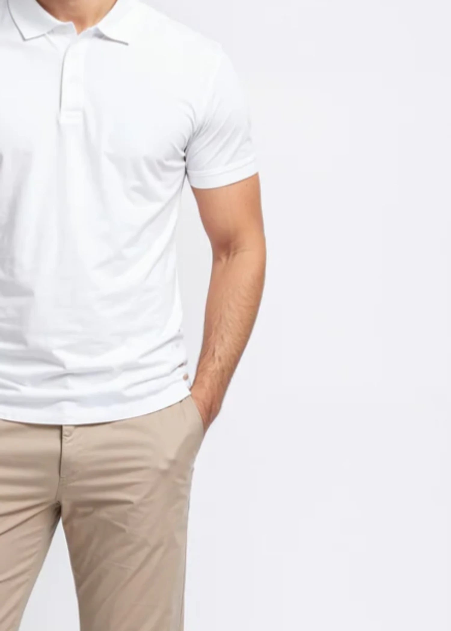 polycotton Polo Shirt in White