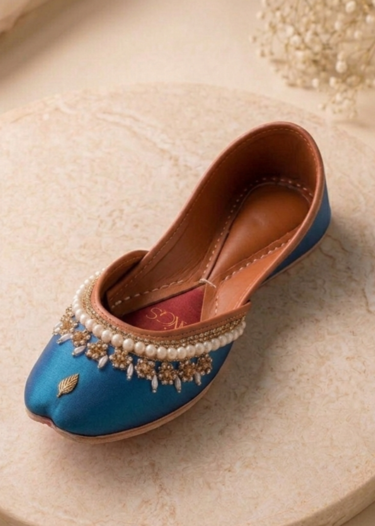 Khussa in Twilight blue by - High Quality Women Khussa KQY7589