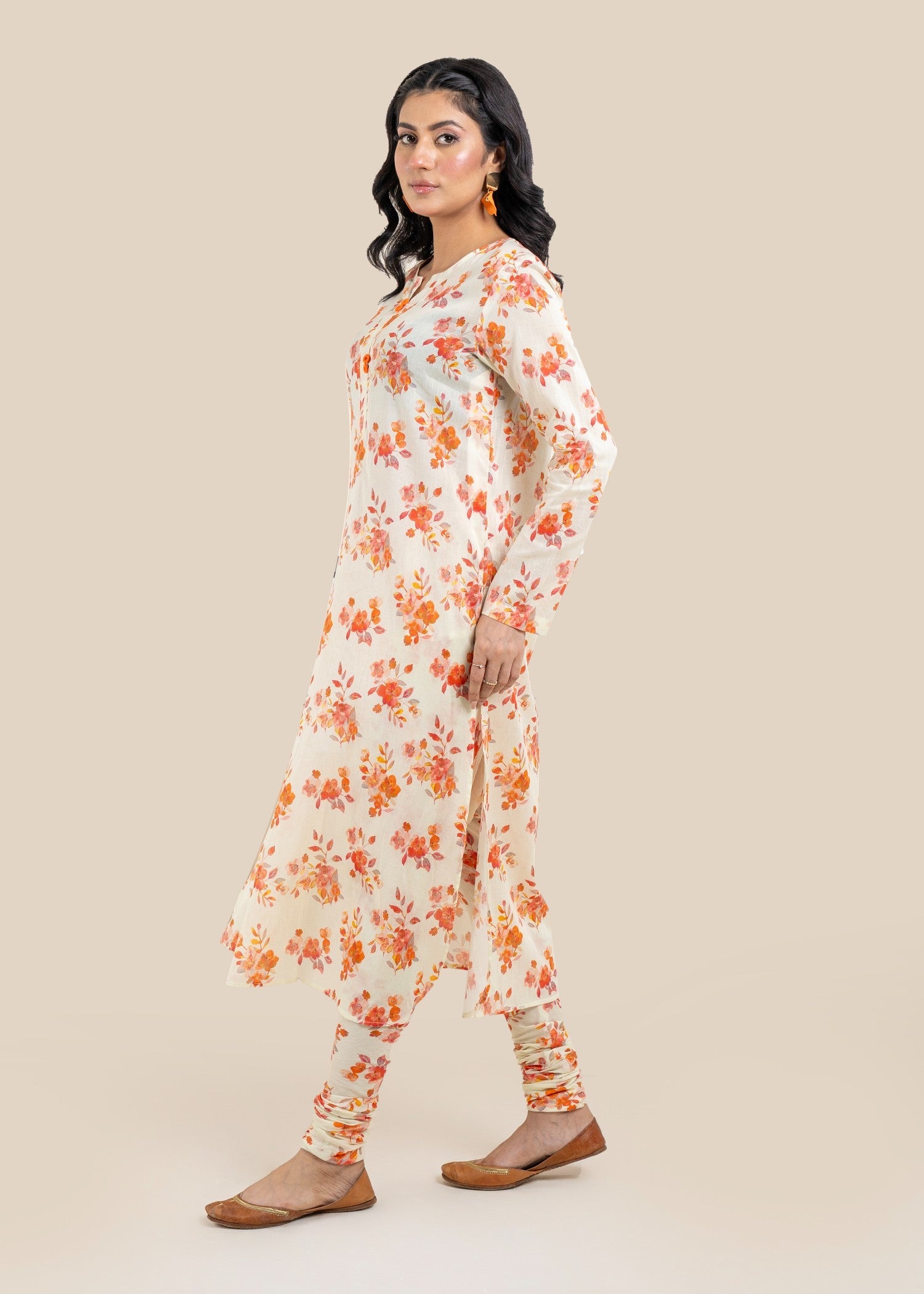 lawn Co Ord Sets in Pumpkin orange