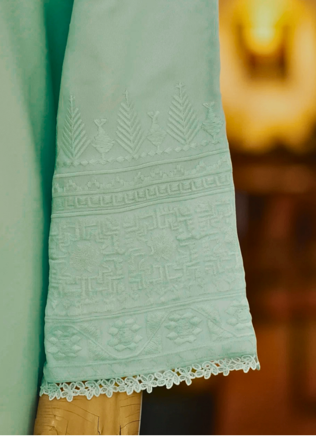 wash & wear Kurta Set in Mint green