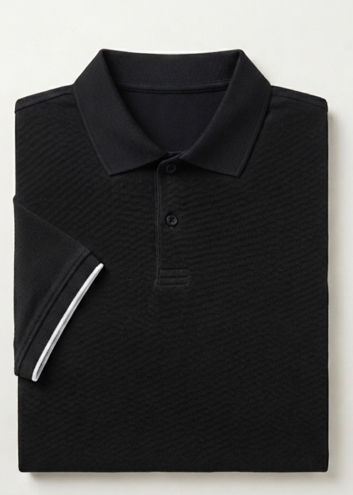 polyester Polo Shirt in Jet black