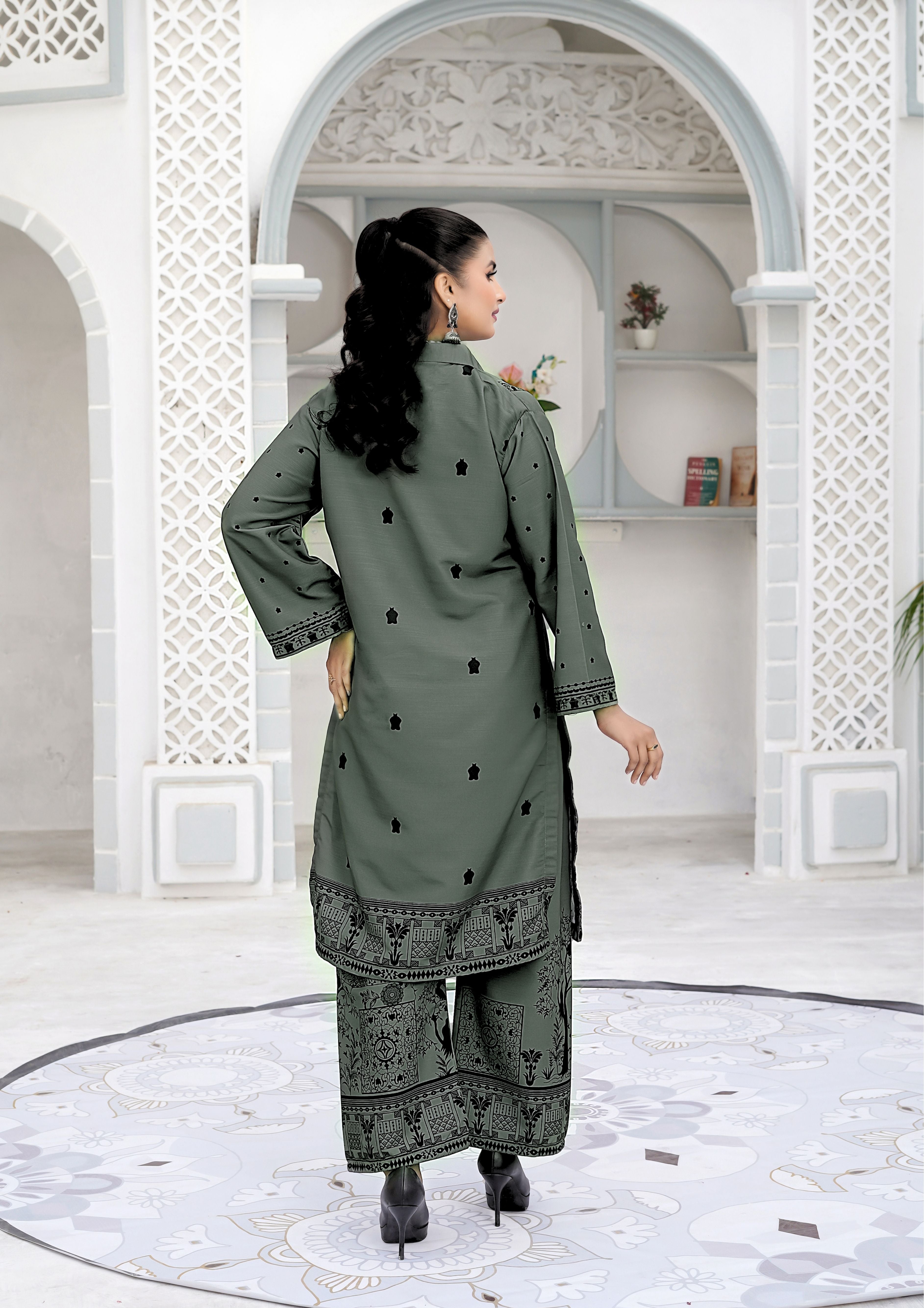 poly lawn Co Ord Sets in Smoke grey