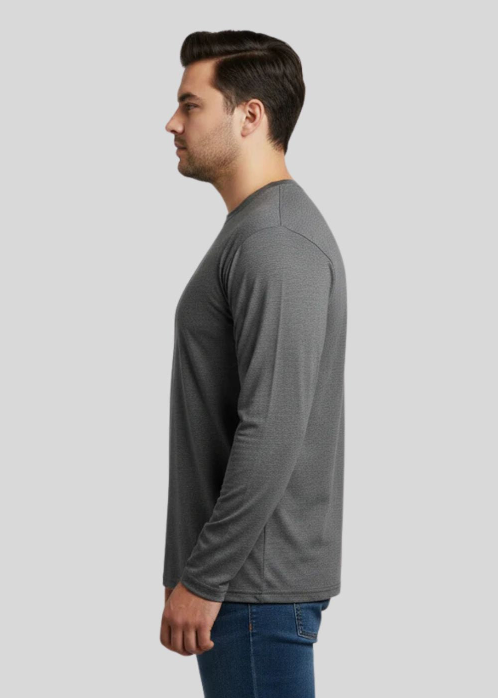 cotton jersey T Shirt in Charcoal