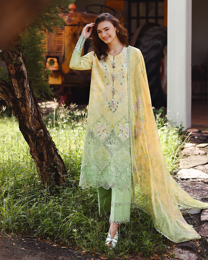 Solace Ombre Chikankari Lawn – Quiet Bloom