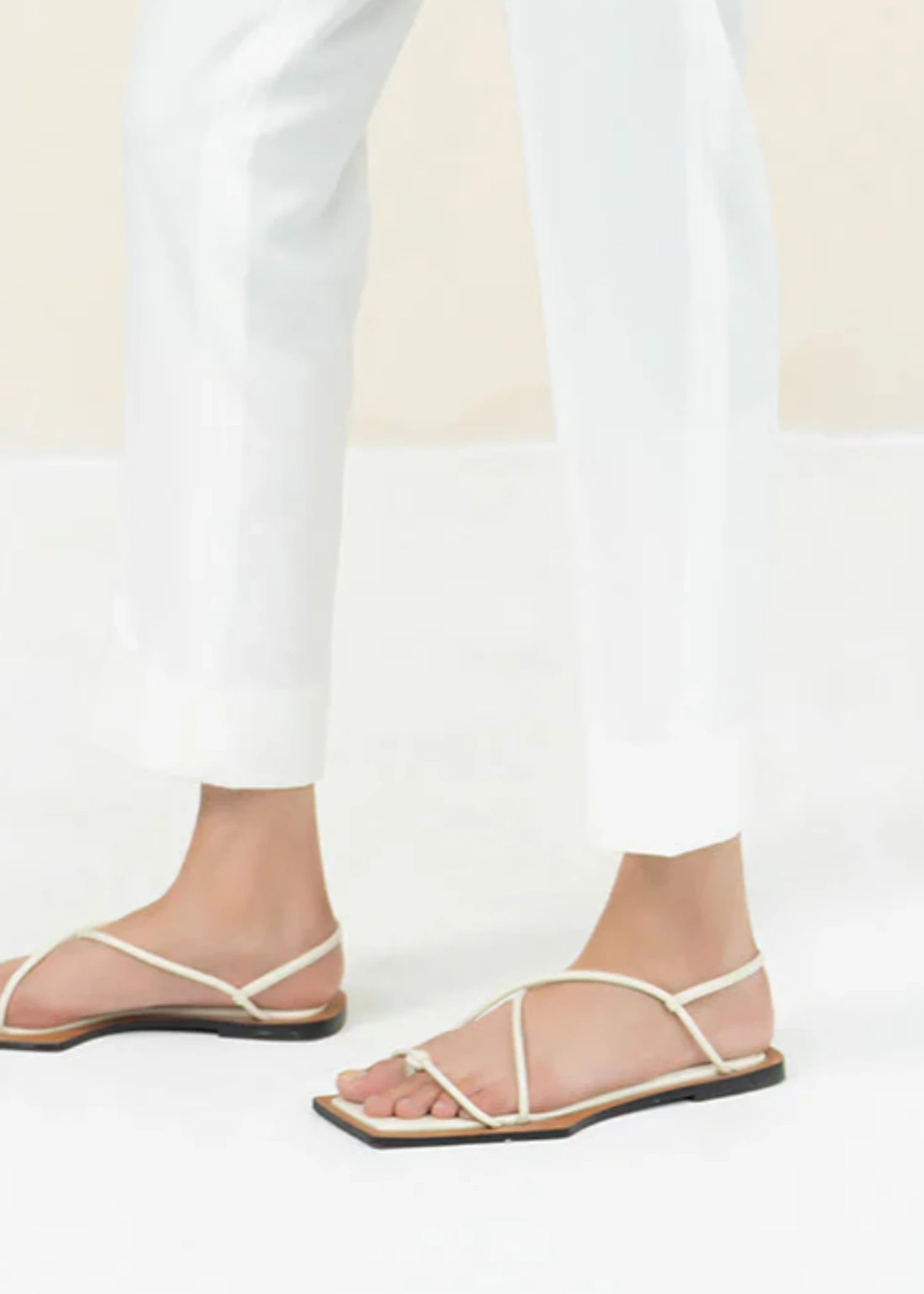 crepe Pants in Ivory