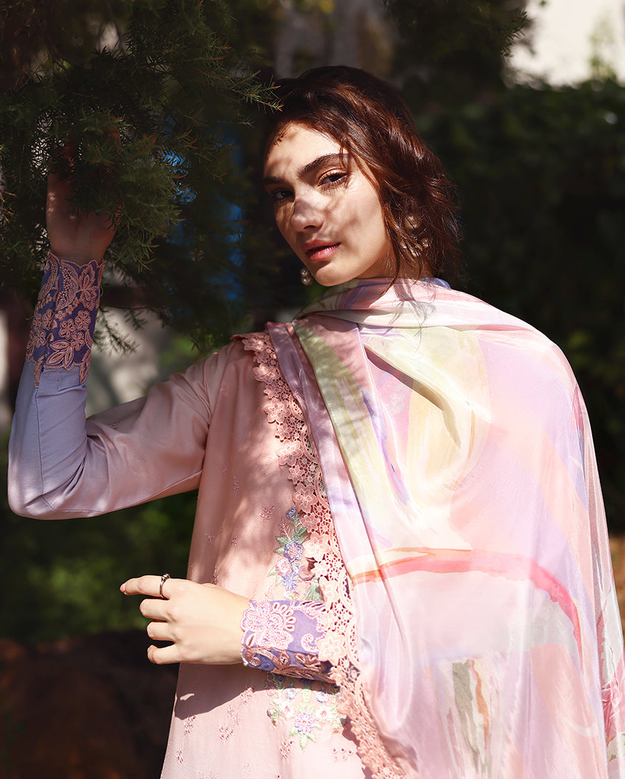 Solace Ombre Chikankari Lawn – Morning Veil