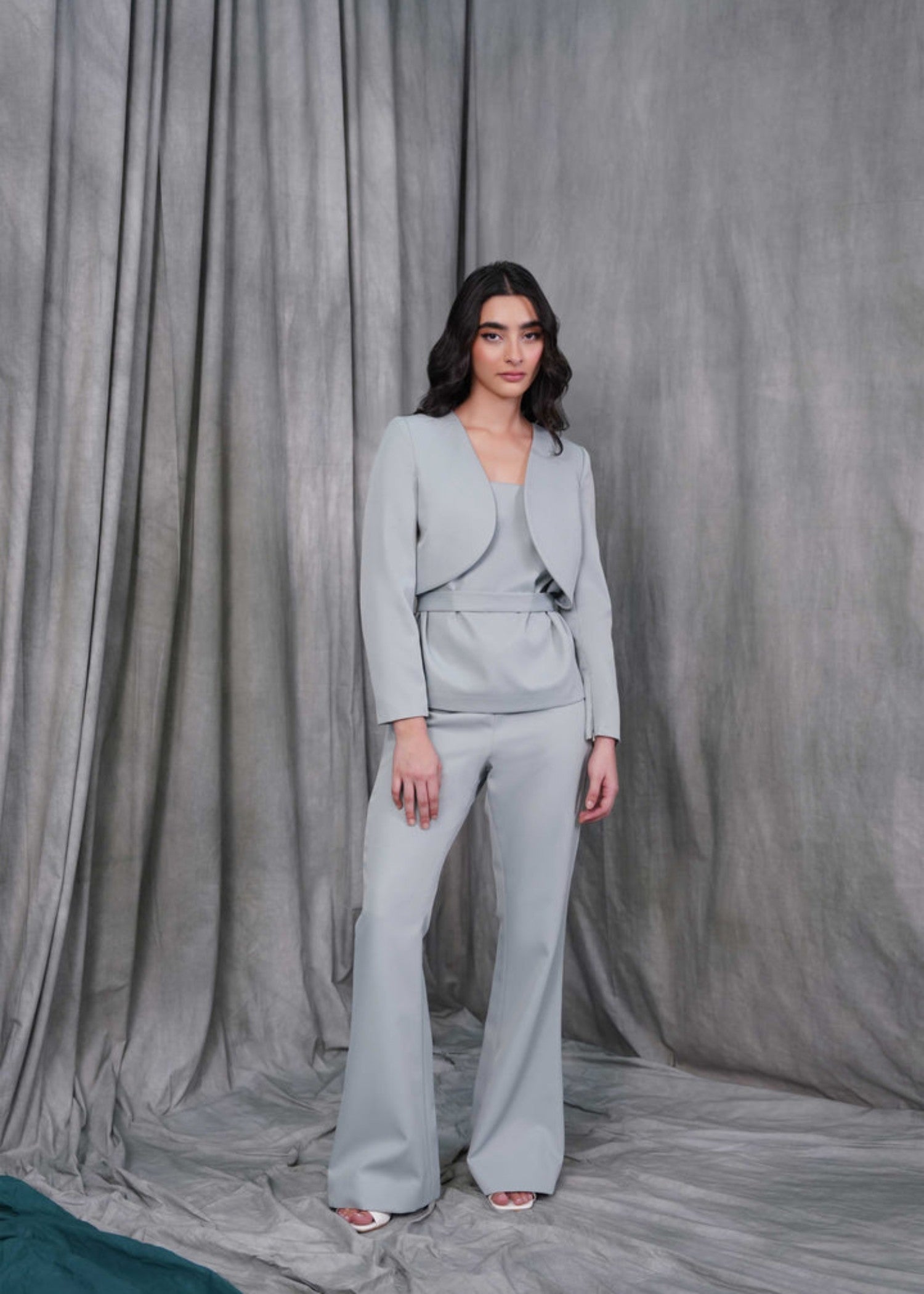 polycotton Top in Grey