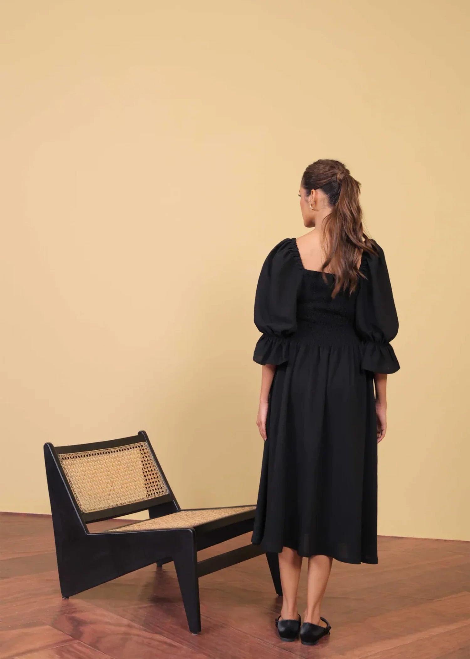 polyester Dress in Black
