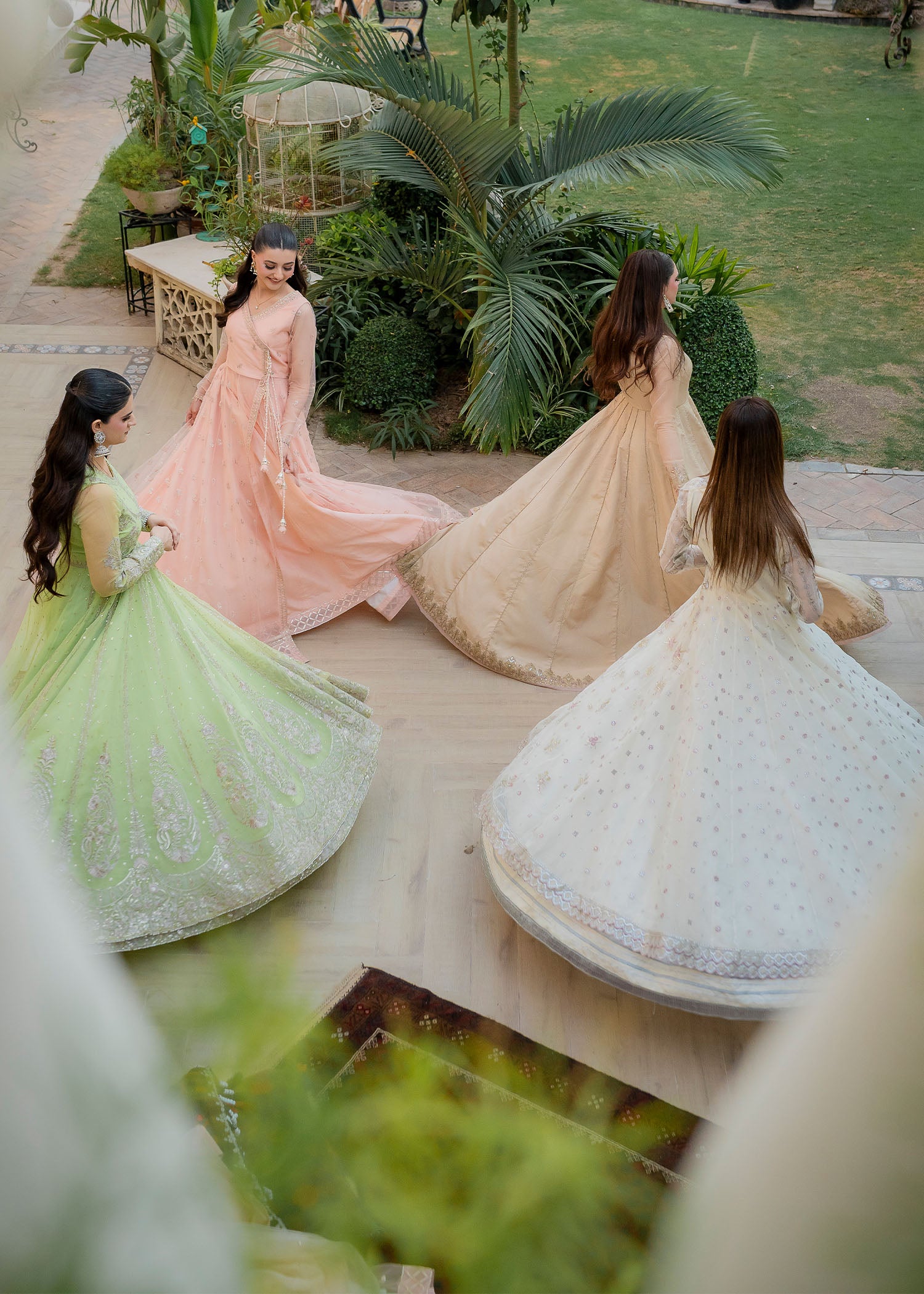 raw silk Pishwas in Beige