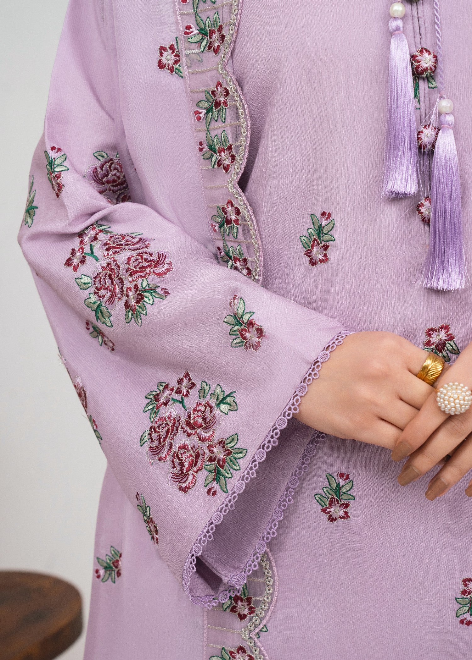 raw silk Kurta Set in Maroon, green, purple ash