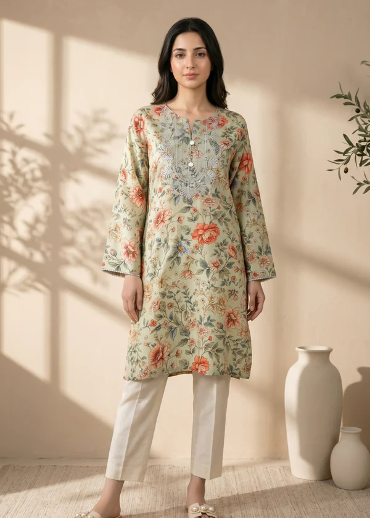 lawn Kurti in Multi