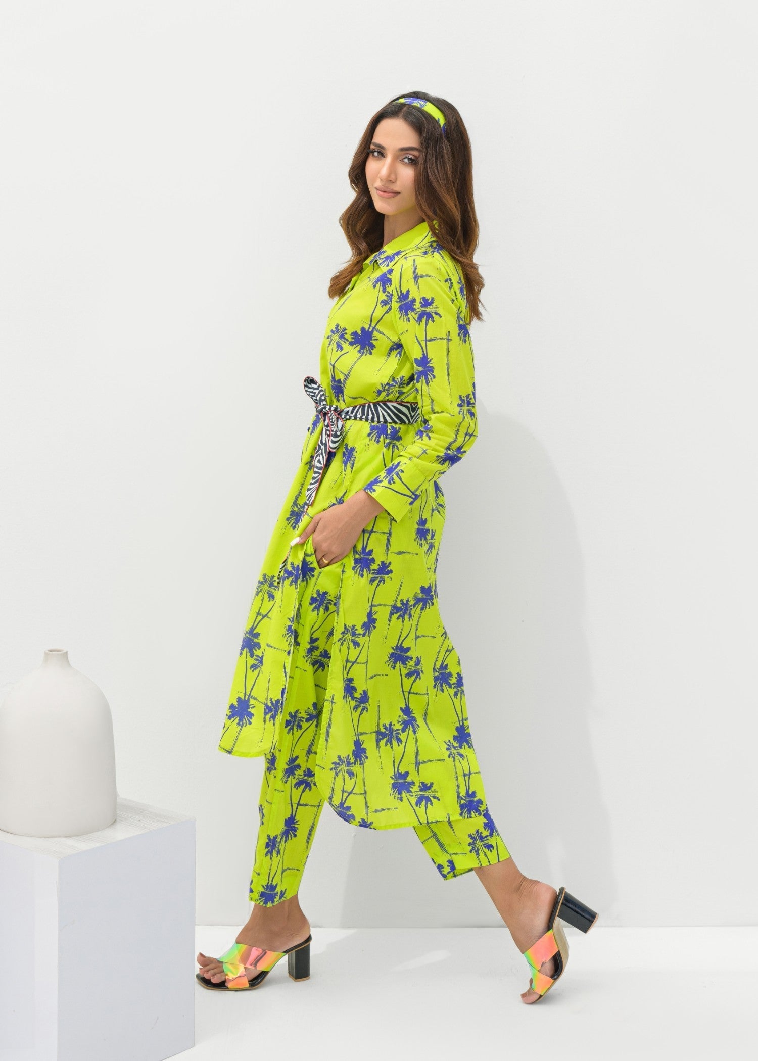 cambric Co Ord Sets in Neon green