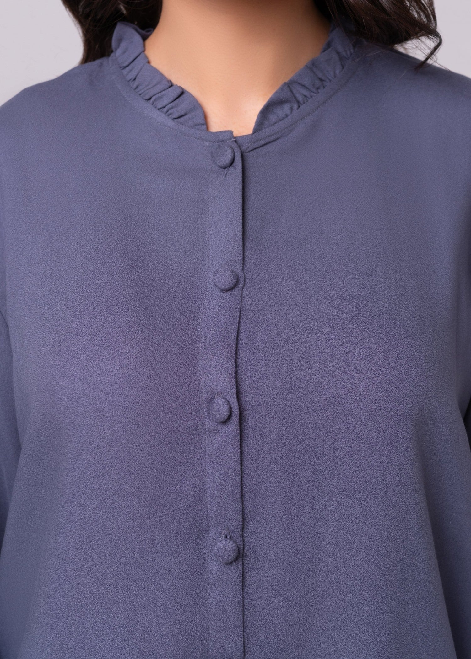crepe Top in Slate grey