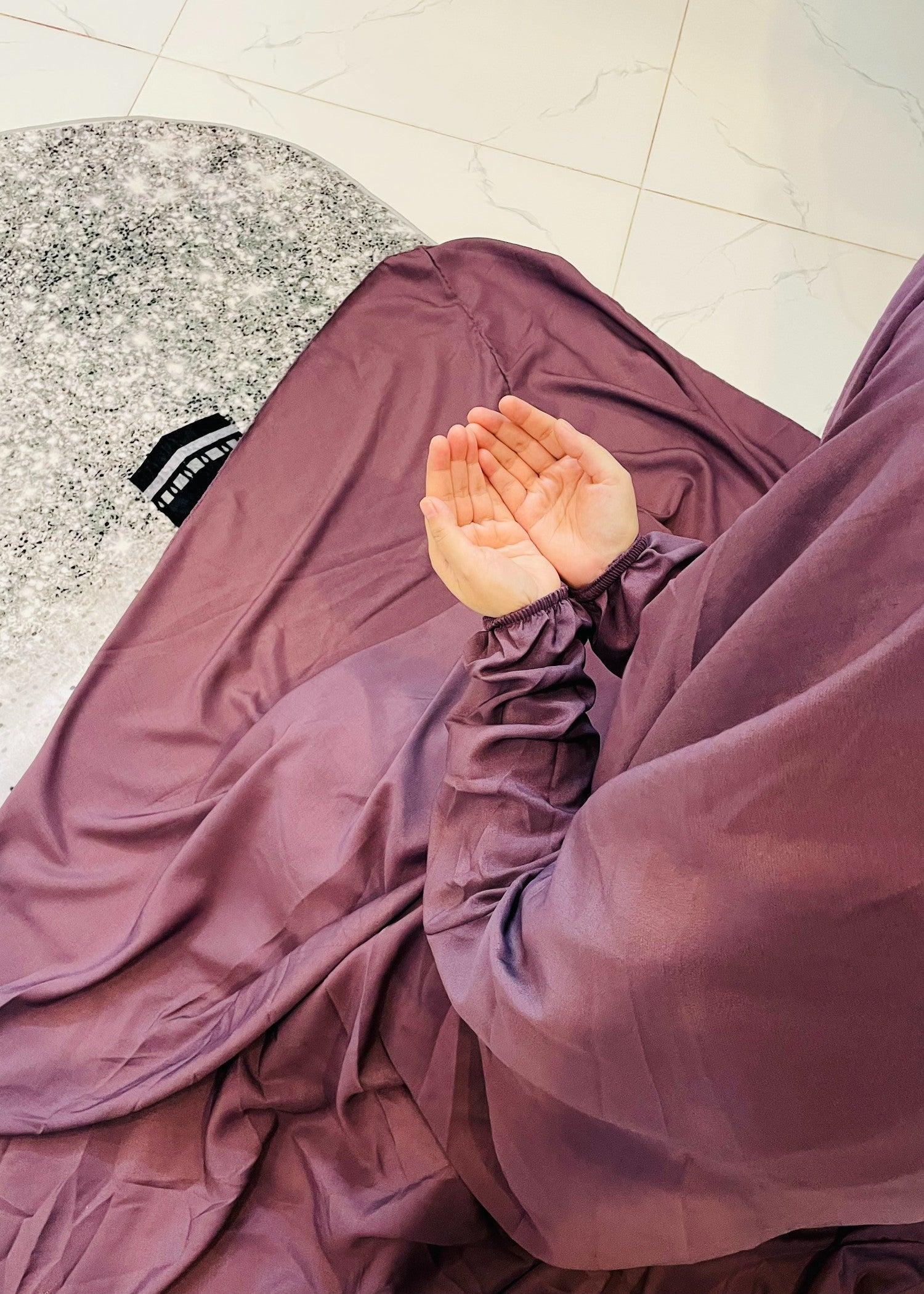 georgette Chaddar in Plum