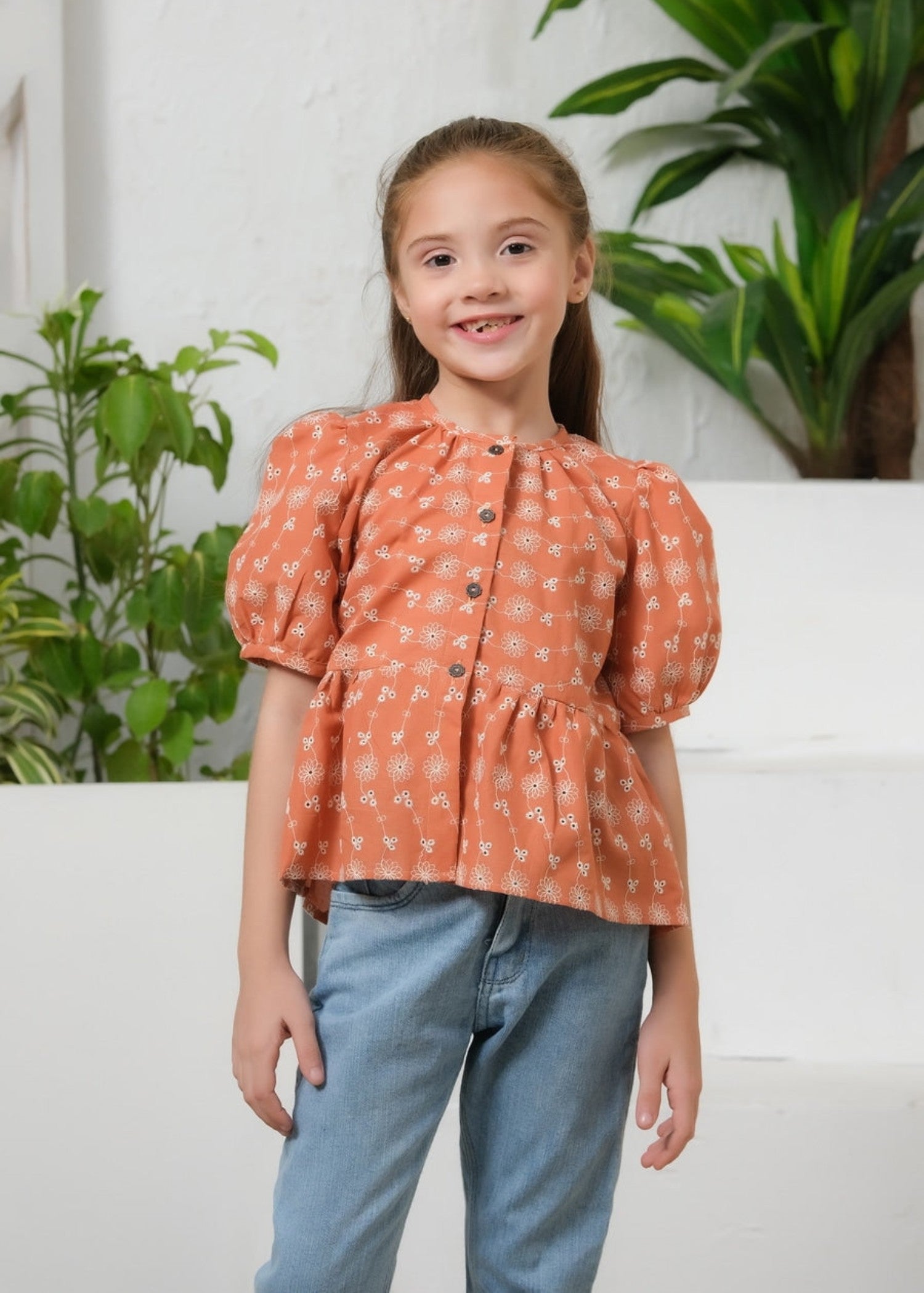 Top in Burnt orange