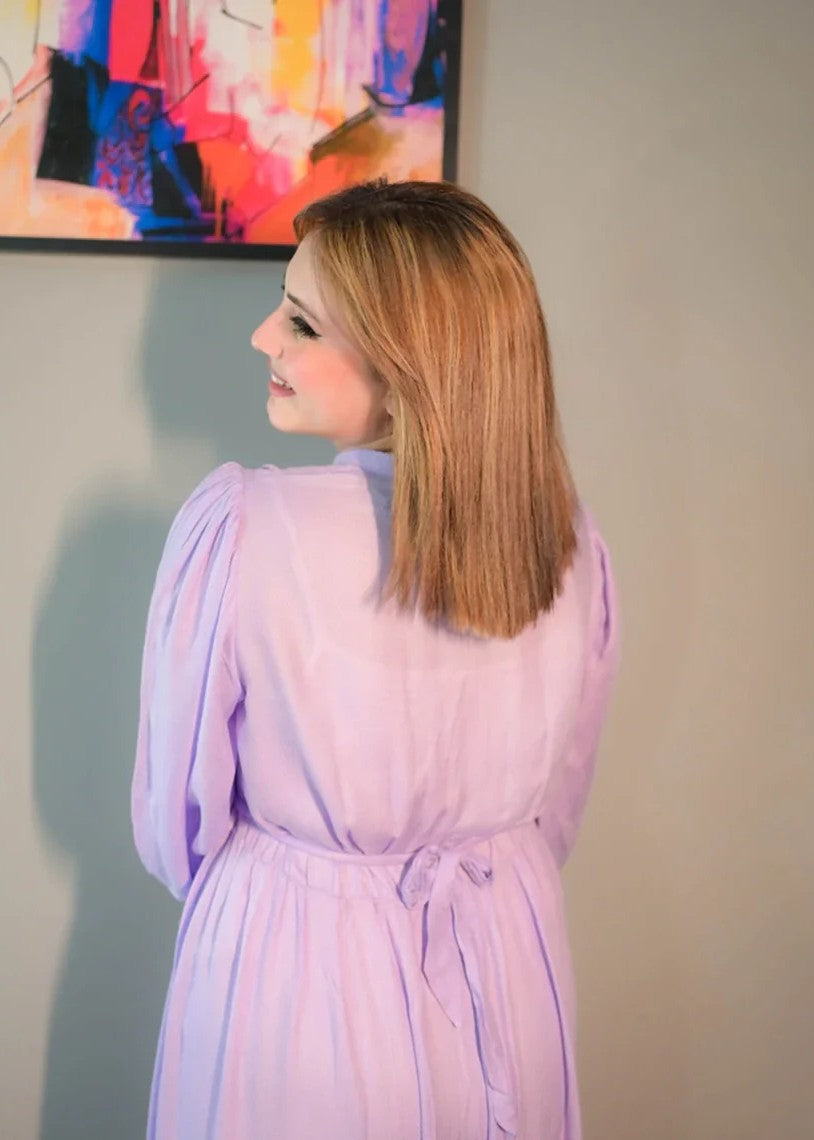 linen Dress in Lilac