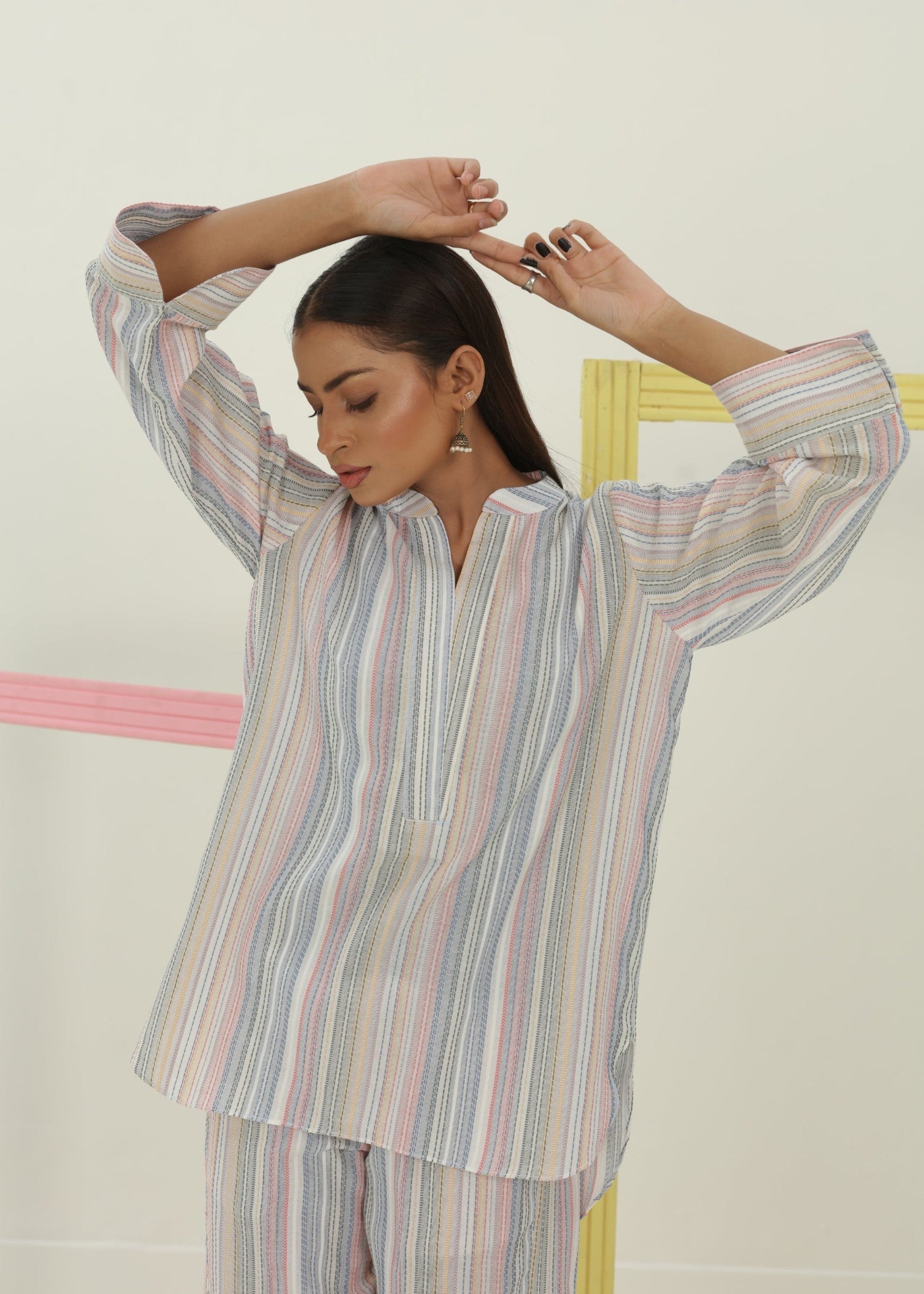 lawn Co Ord Sets in Pastel grey