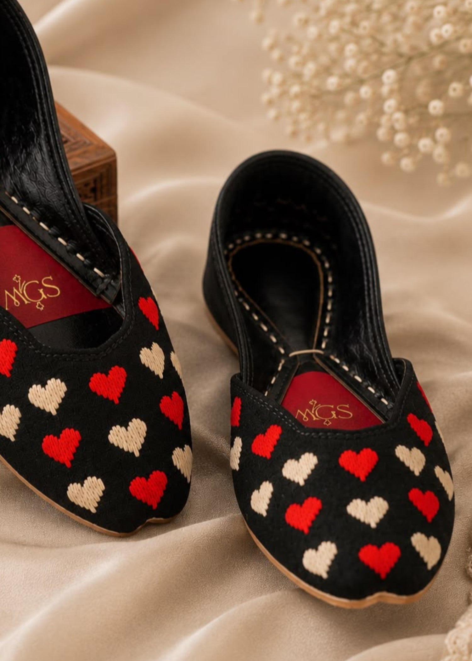 Khussa in Black by - High Quality Women Khussa ODL0379