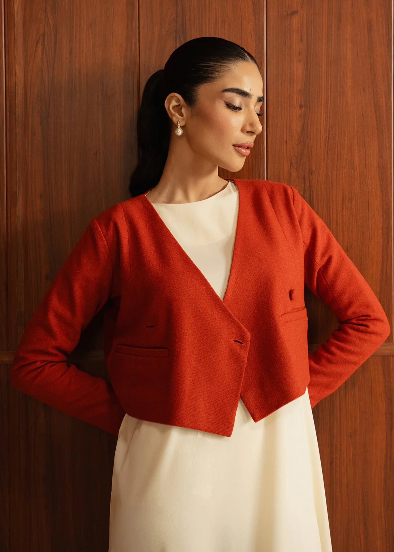 wool Jacket in Red