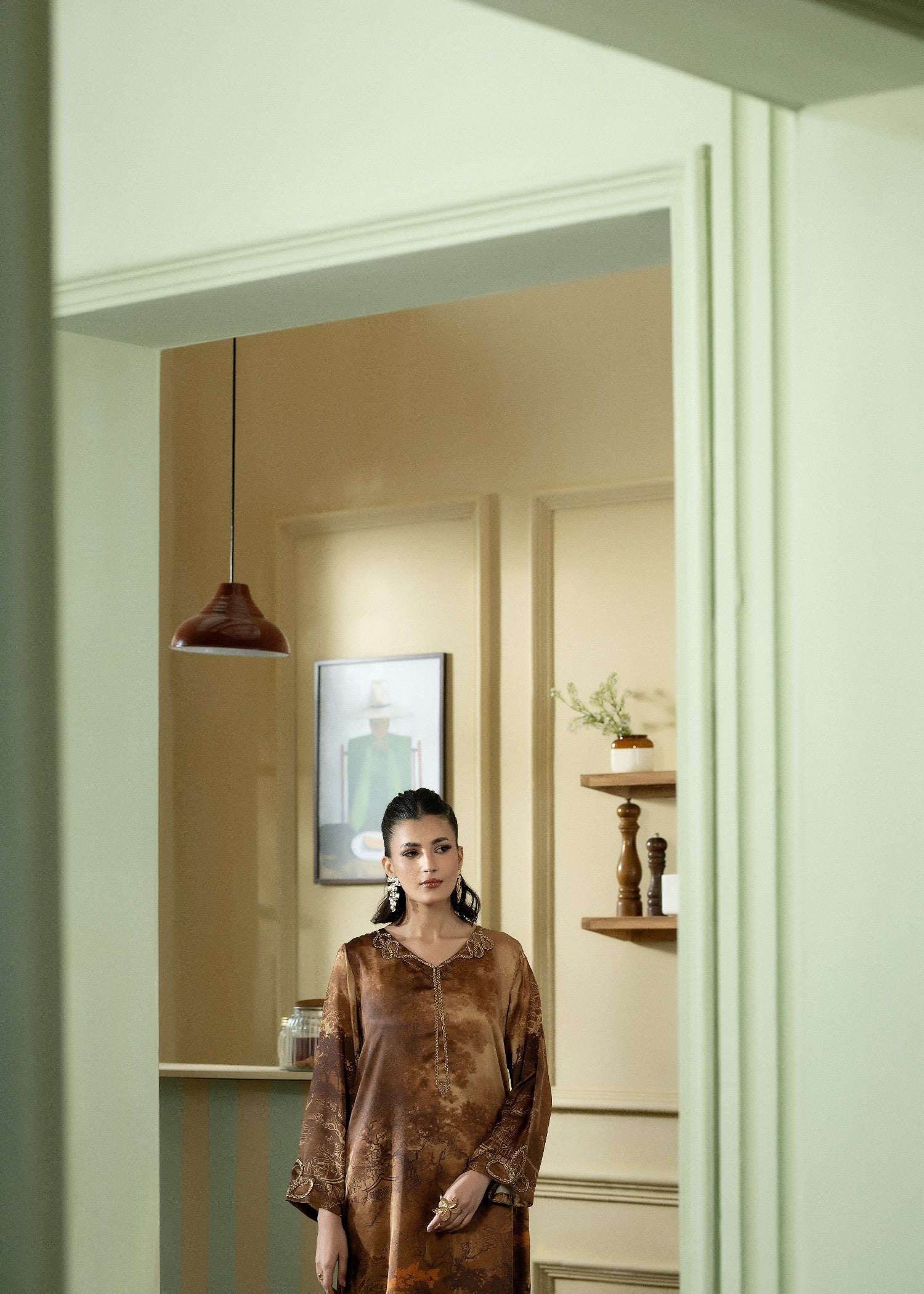 charmuse/shamooz Kurta Set in Chocolate brown